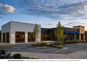 Zone Commerciale – RN6 – A LOUER – SAINT BONNET DE MURE – 296 m² + espace extérieur 59 m²